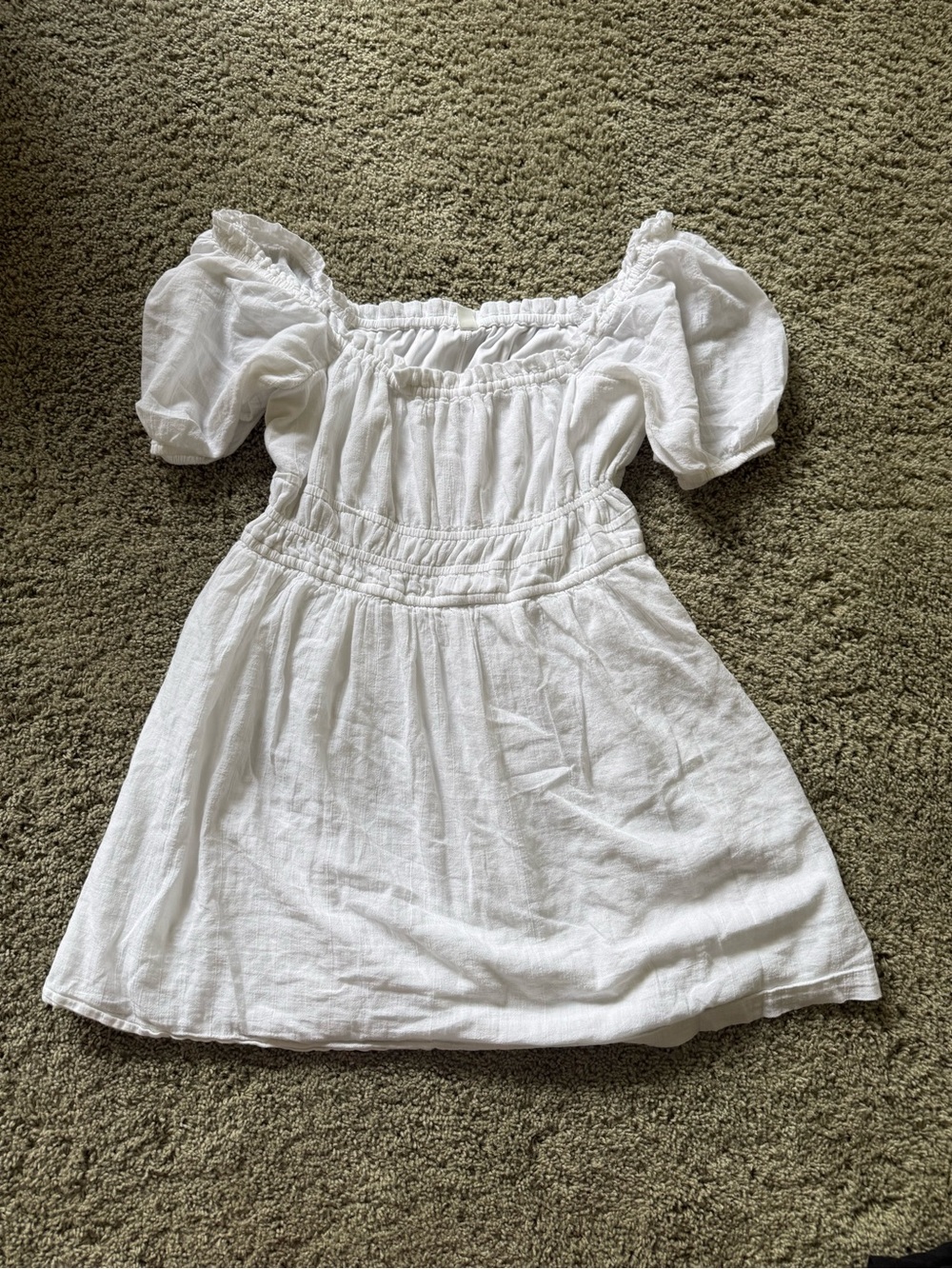 Flowy White Short Dress